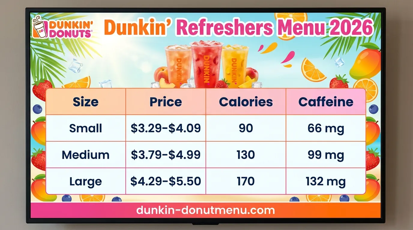 Dunkin’ Refreshers Price, Flavors, Caffeine, & Nutrition
