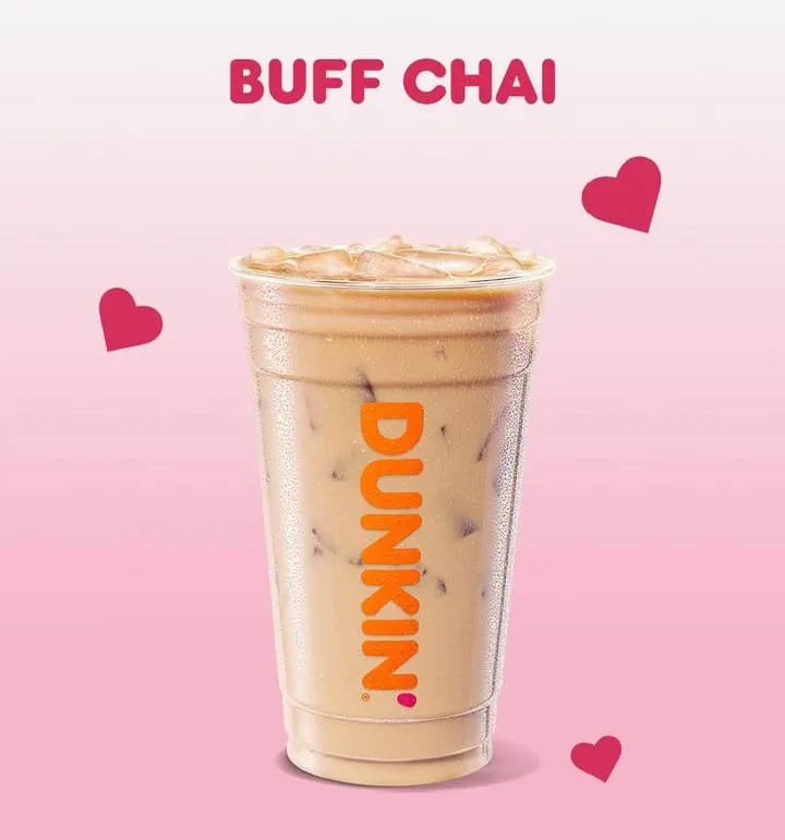 Dunkin’ Valentine’s Menu 2026: All 7 Drinks & Donuts Available Today 9 Buff Chai